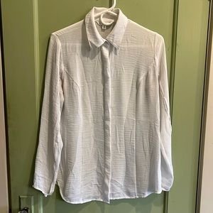 CAbi Runway White Blouse Size Small